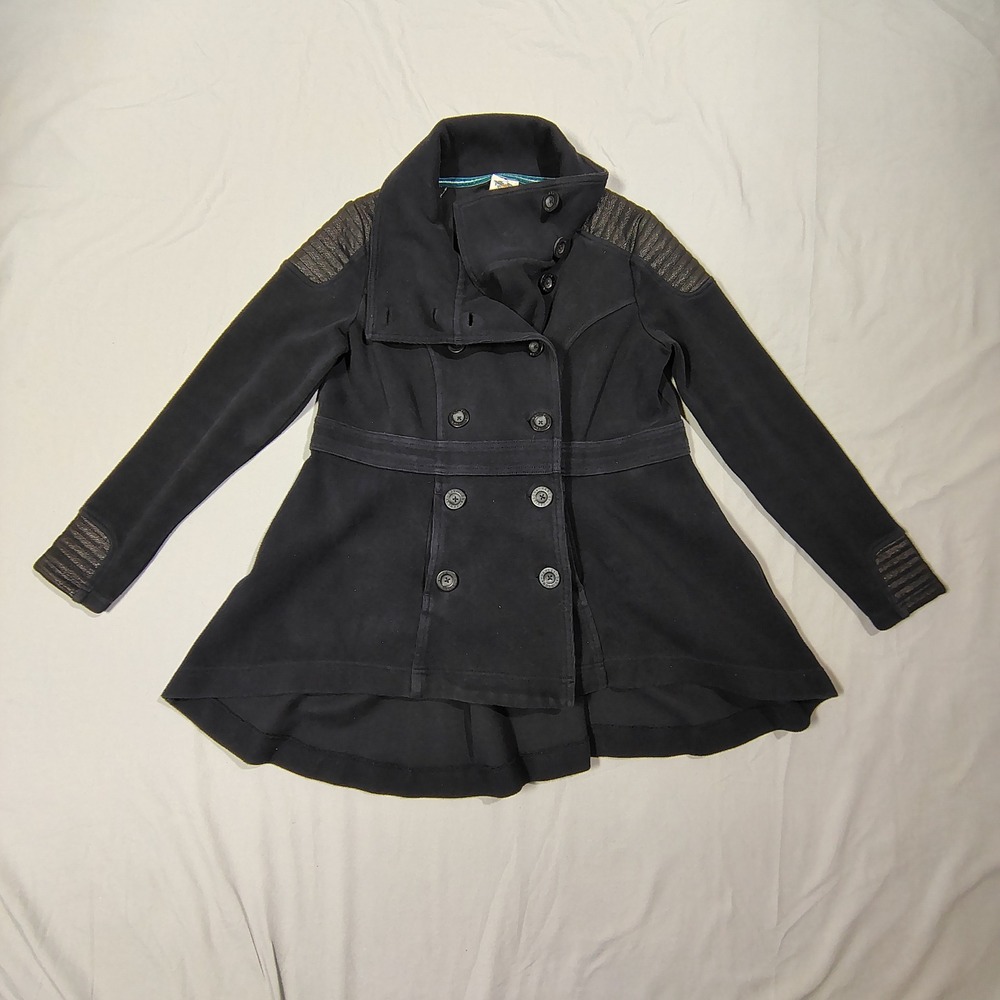 Harley-Davidson Peacoat Women Large Black 96048-17VW Fleece Moto Quilted Jacket